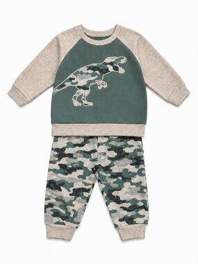 NWT Baby Essentials Toddler Boy 2-Piece Dinosaur Loungewear Set Size 18 Months
